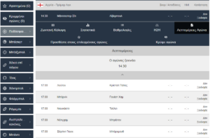 Συγκεκριμένος αγώνας στα Μπέτσοπ live scores